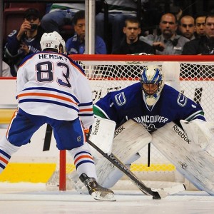 Roberto Luongo of the Vancouver Canucks