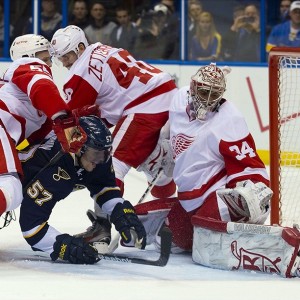 Petr Mrazek of the Detroit Red Wings