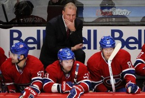 Montreal Canadiens Max Pacioretty, David Desharnais, and head coach Michel Therrien