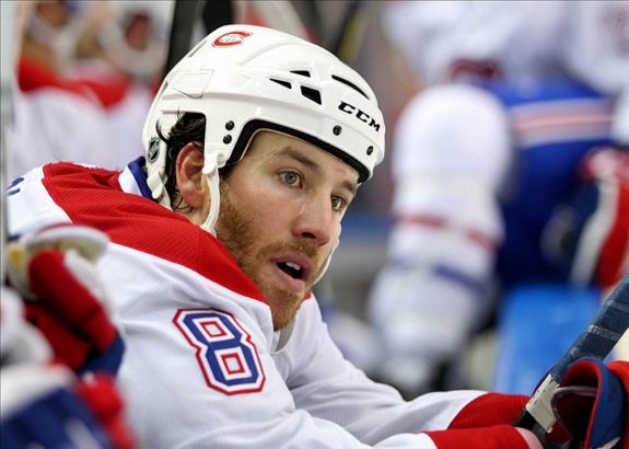 Brandon Prust a member of the Canadiens roster