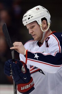 Former Columbus Blue Jacket Derek Dorsett now plays on the Canuck fourth line. (Kelvin Kuo-USA TODAY Sports)