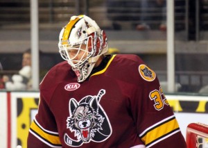 Matt Climie is the Wolves' starting goalie (Ross Bonander / THW)