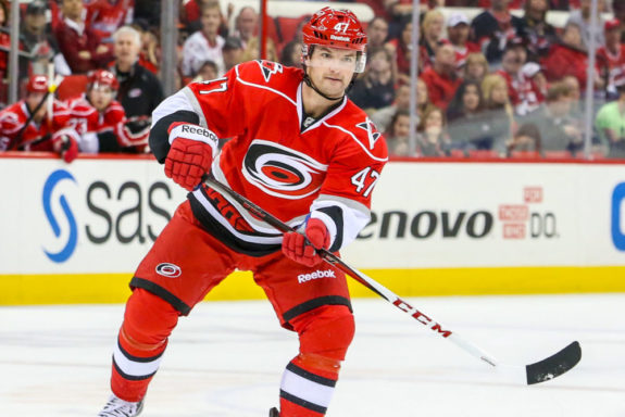 Carolina Hurricanes MARC-ANDRE BERGERON - Photo By Andy Martin Jr