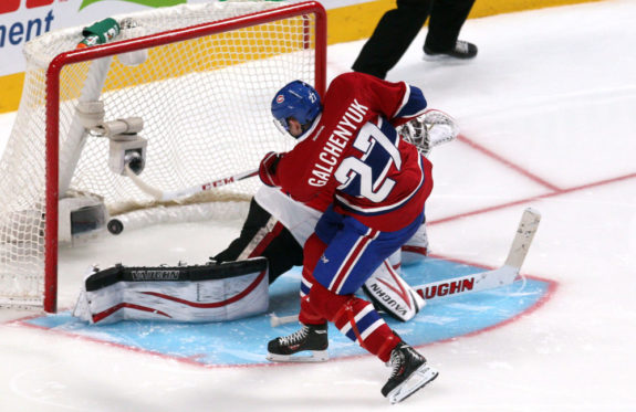 From the way things are going, rookie Alex Galchenyuk will hoist the cup for Montreal one day. It just might not be this year. (Jean-Yves Ahern-USA TODAY Sports)