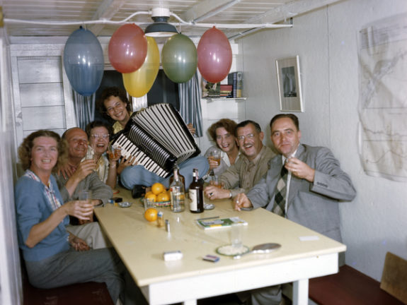 Just a few party animals on New Years Eve that would enjoy a New Years Day Winter Classic from the chesterfield. (Flickr)