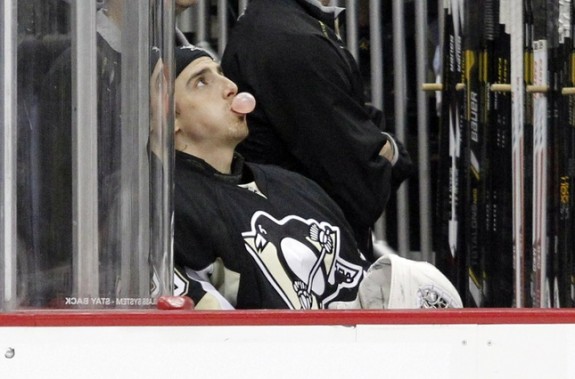 This was not a good look for Marc-Andre Fleury's career. (Charles LeClaire-USA TODAY Sports)