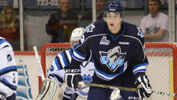 Frederik Gauthier is the size of an oak tree but skates far, far better (Rimouski Oceanic)