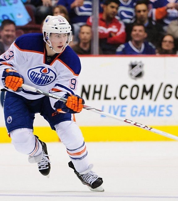 (Anne-Marie Sorvin-USA TODAY Sports) Ryan Nugent-Hopkins, another Edmonton Oilers centre, is a likely trade candidate now that my rebuild has commenced.