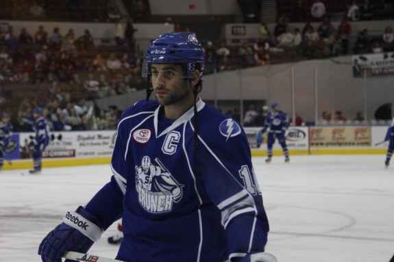 Angelidis wearing the C for Syracuse Photo Credit: (Anthony Buck/Anthony Buck Images)