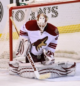 New Boston Bruins back up goaltender Chad Johnson. (Scott Rovak-USA TODAY Sports)