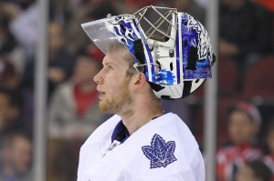 James Reimer allowed five goals on 40 shots vs. the Winnipeg Jets Saturday night. (Ed Mulholland-USA TODAY Sports)