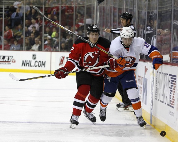 Damien Brunner has fit in perfectly with the New Jersey Devils so far. (Noah K. Murray-USA TODAY Sports)