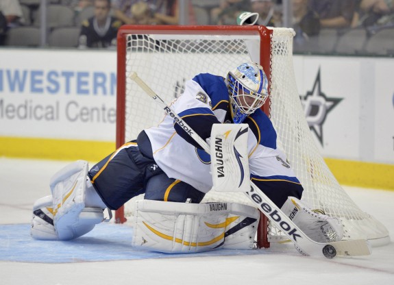 Jake Allen enters his first full season as an NHLer. (Jerome Miron-USA TODAY Sports)