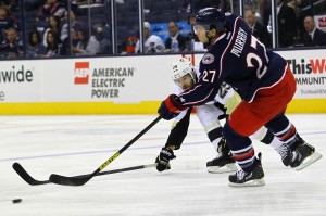 Ryan Murray, playing the puck (Rob Leifheit-USA TODAY Sports)