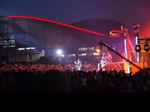 Night view of Calgary's Saddledome Summer of 2013 (Jackie Soo)