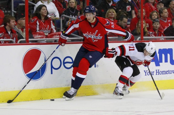 At 5'7" Stephen Gionta is usually the smaller man in any battle on the ice. (Geoff Burke-USA TODAY Sports)