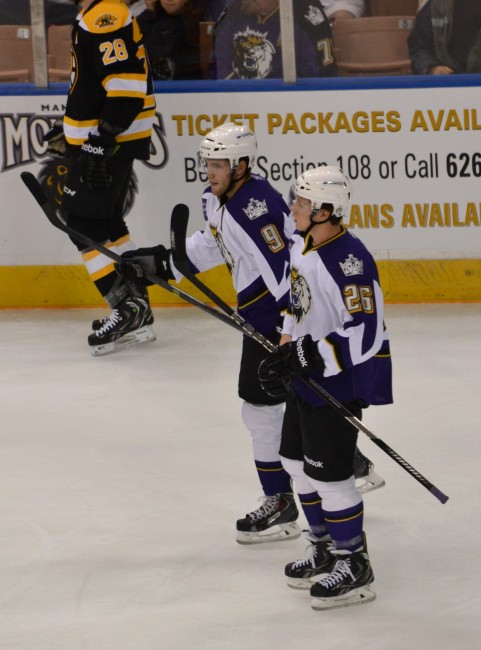 Tyler Toffoli (right) is one of the Monarchs' top scorers this season. (Josh Weinreb Photo)