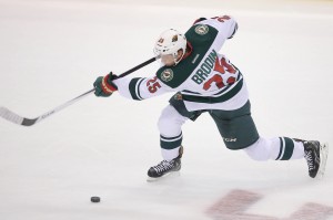 Jonas Brodin has been one of the five Wild players infected with mumps so far this year. Brodin missed seven games due to the illness. (Tom Szczerbowski-USA TODAY Sports)