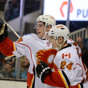 Jiri Hudler, Calgary Flames, Sean Monahan, NHL, Hockey