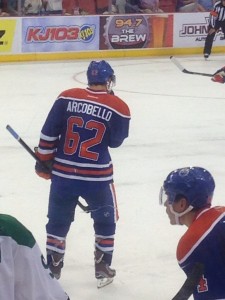 Mark Arcobello of the Edmonton Oilers