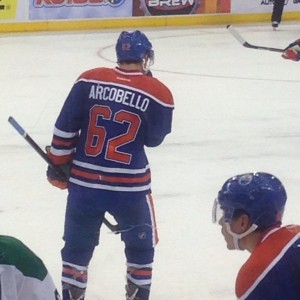 Mark Arcobello of the Edmonton Oilers