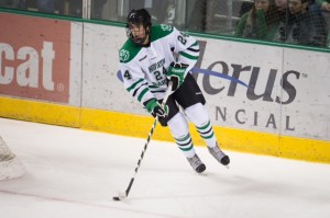 Schmaltz is playing in his sophomore season (Eric Classen, UND Sports)