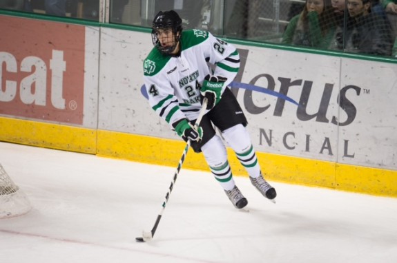 Jordan Schmaltz is headed into his junior year at UND (Eric Classen, UND Sports)