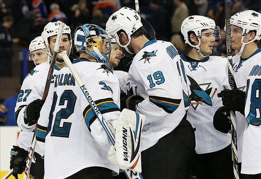 January 21, 2015: San Jose Sharks defenseman Brent Burns (88) in action  during the NHL hockey game between the Los Angeles Kings and the San Jose  Sharks at the SAP Center in