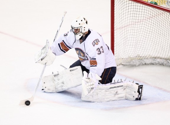 Ilya Bryzgalov is recalled by the Oilers after two starts for the OKC Barons (Steven Christy/OKC Barons)