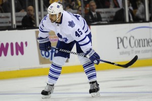 Mark Fraser played an outstanding game against Buffalo. (Bob DeChiara-USA TODAY Sports)