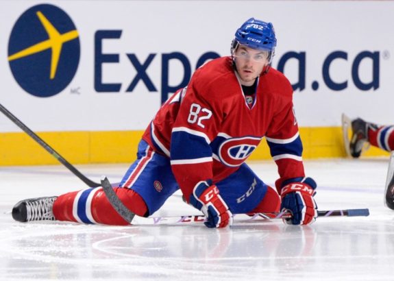 Patrick Holland warming up for the Montreal Canadiens.