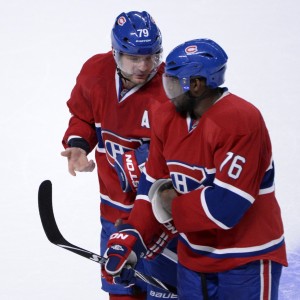 Ex-Montreal Canadiens defensemen Andrei Markov and P.K. Subban