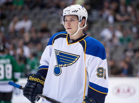 Tarasenko is the lone Blues Russian player (Jerome Miron-USA TODAY Sports)