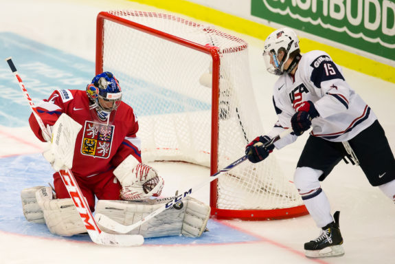 Jack Eichel of Team USA - 2014 World Juniors (WJHC)