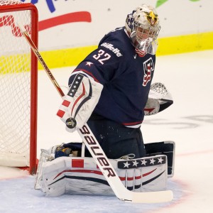 Jon Gillies of Team USA - 2014 World Juniors (WJHC)