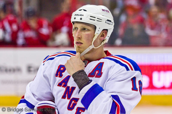 New York Rangers alternate captain Marc Staal.