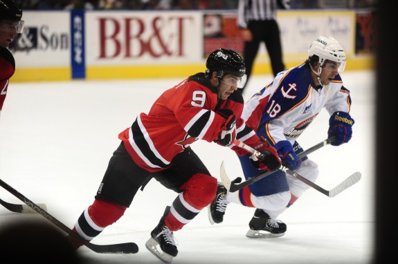 Steven (18) playing against his older brother Joe (9) Photo Credit: (Norfolk Admirals/John Wright) 