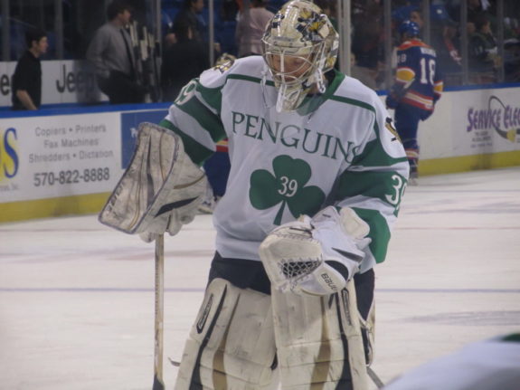 Brad Thiessen recently signed with the Norfolk Admirals, one of the Penguins' East Division rivals. (Alison Myers/THW)