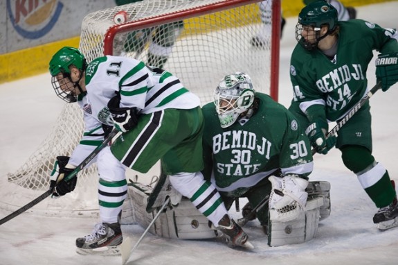 BSU goalie Adam Walsh, Eric Classen, UND Athletics 