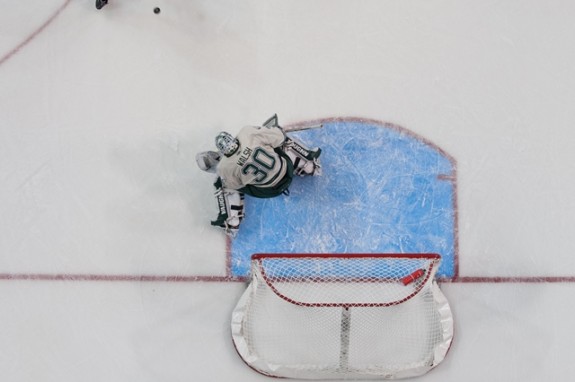 BSU Goalie Adam Walsh, Eric Classen, UND Athletics 