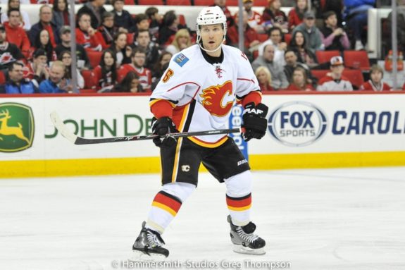 Dennis Wideman led Calgary defencemen with 56 points last season. (Greg Thompson/Hammersmith Studios)