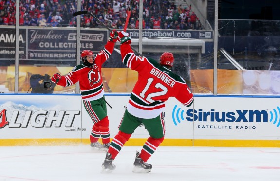 Damien Brunner hopes to celebrate a lot in Sochi over the next two weeks. (Ed Mulholland-USA TODAY Sports)