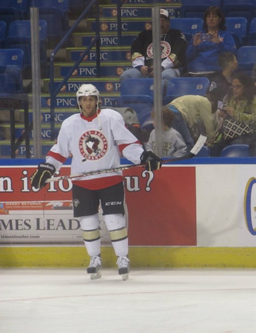 Brian Gibbons with Wilkes-Barre/Scranton prior to his November 18 call-up. (Alison Myers/THW)