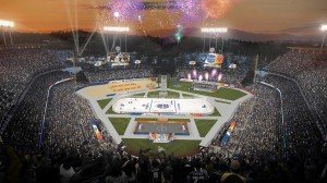Dodger Stadium: one big outdoor party for the NHL. (provided by the NHL)