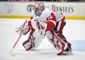 Petr Mrazek is a major factor in Detroit's resigning of Gustavsson. (Gary A. Vasquez-USA TODAY Sports)