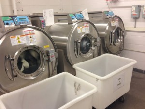 Hockey-sized laundry machines for the University of Vermont women's team. (Ben Kogut)