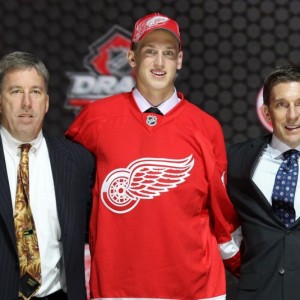 Mantha was drafted 20th overall in 2013 by the Detroit Red Wings (Ed Mulholland-USA TODAY Sports)