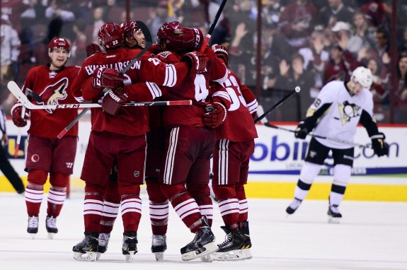 The Phoenix Coyotes remain a possible candidate to move to Seattle in a few years. (Jennifer Stewart-USA TODAY Sports)
