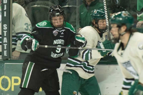 UND forward Drake Caggiula (Eric Classen / UND Athletics)