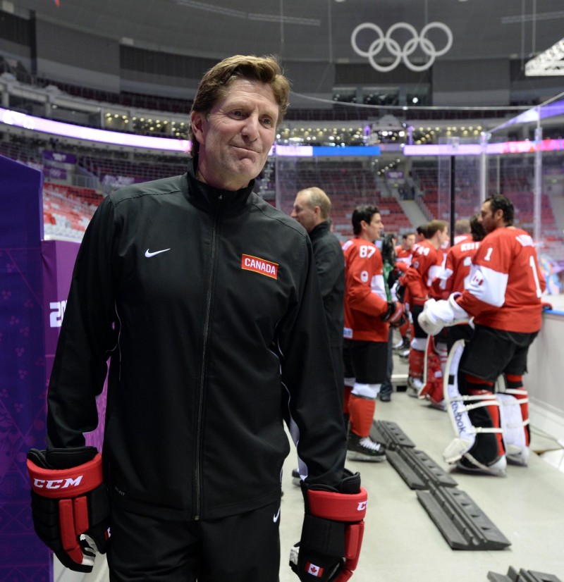 Mike Babcock coached Team Canada to Olympic gold in both Sochi and Vancouver for back to back wins (Jayne Kamin-Oncea-USA TODAY Sports).